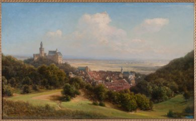 Gemälde, dass Kronberg aus dem Schönberger Malerblickt zeigt