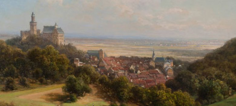 Gemälde, dass Kronberg aus dem Schönberger Malerblickt zeigt