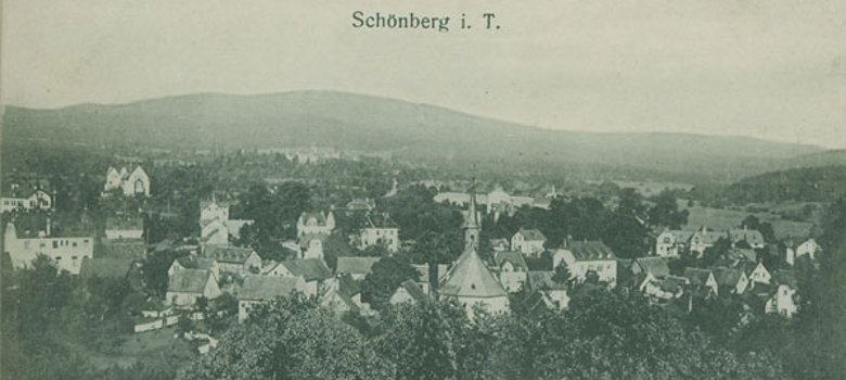 Fotopostkarte des Ortsteils Schönberg um 1910