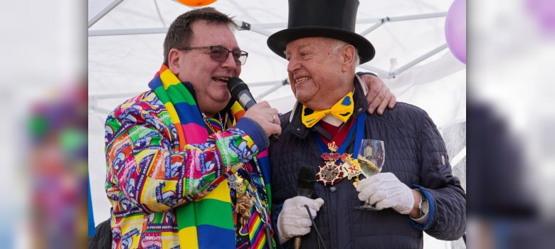 II.	HG Kaufmann (li.) und Horst Neugebauer (re.) werden am 17. Februar den Zug gemeinsam moderieren. Unterstützt werden Sie dabei von Kronbergs früherem Bürgermeister Klaus Temmen.